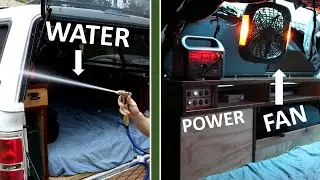 Truck Camper Water/Shower, Electrical, Fan, and Tailgate Upgrades.