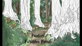 Harry Potter⚡Watercolor | Forbidden Forest 🎨 🕸