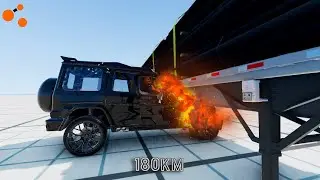 Car Collision With Trailer #1 BeamNG Drive