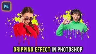 How to Create Dripping Effect | How to create Splatter Effect in photoshop | Photoshop Tutorial
