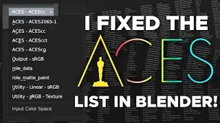 I FIXED The ACES Colour Space List In Blender!
