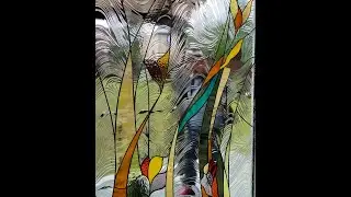 Витраж Тиффани в дверном стеклопакете