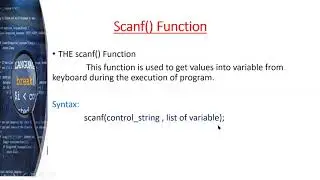 Input Function Scanf() in C Language