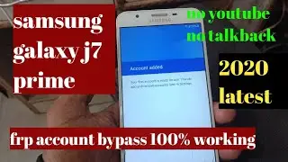 samsung j7prime frp bypass 2020 trick | samsung j7 prime frp bypass 100% working latest trick