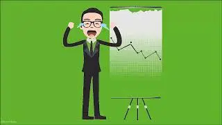 Green Screen Vector Cartoon Salesman Face Character