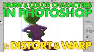 Draw characters in photoshop 7: distort & warp