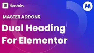 How To Add Free Dual Heading Element in Elementor Page Editor?