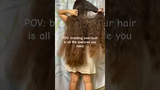 The only workout routine I need #hair #hairstyle #braids #longhair #hairgoals #curlyhair
