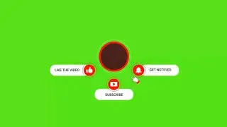 Subscribe button green screen animation