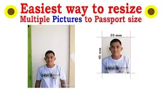 How to resize multiple photos to PASSPORT SIZE in Photoshop