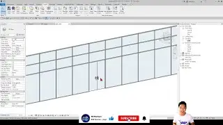 How to place the door at the curtain wall in Revit