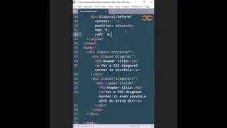 Diagonal Border | HTML and CSS #viral #coding #webdesign #shortvideo #shorts #youtubeshorts