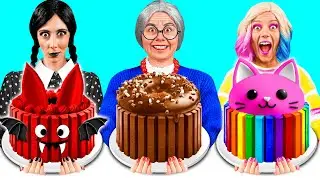 Кулинарный Челлендж: Уэнсдей Против Бабушки | Вкусные Кухонные Лайфхаки от Fun Teen