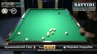 Sergey Kryzhanovsky. A game of cue in a combined pyramid. A double for a million.