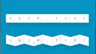 Skew Text  On Hover | Code Effect