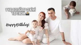 1 YAŞ FOTOĞRAF ÇEKİMİ 🥰 | ALL WHITE STUDIO | vlog 