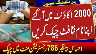 Ehsas Program How Can Check Cash 2000 Online 786 Program | Breaking News 786 Ehsaas Registration