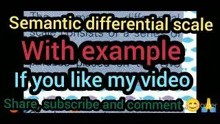 semantic differential scale with example (