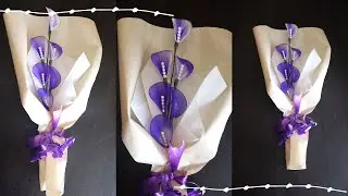 Flower Bouquet Making With Paper | Flower Bouquet Wrapping | DIY | Paper Craft