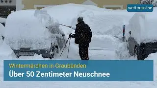 Wintermärchen in Graubünden in der Schweiz