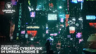 How To Create Cyberpunk City Street - Unreal Engine Beginner Tutorial 2024 | 3D Environment Tutorial