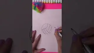 🏐 SAVE TO TRY LATER!!! Here’s how to draw a volleyball step-by-step! ✏️ #DrawingTips #VolleyballArt
