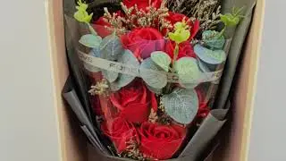 Soap Flowers 11 Red Roses