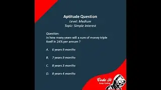 Aptitude Preparation || Simple Interest