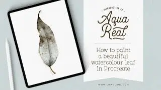 How to paint a beautiful digital watercolor leaf in Procreate
