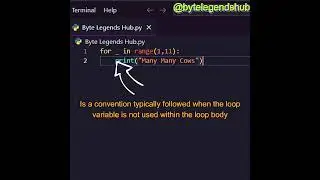 The Mystery Behind Why Python Devs Love "_" in For Loops!🐍💻🚀#shorts  #python #coding #programming