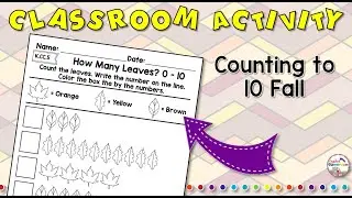 Counting to 10 - K.CC.5 | Fall Activities | Counting Worksheets | Place Value