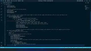 Python Turtle Graphics: Drawing a Fully Connected Polygon with Hue and Distance Colors
