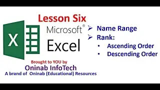 Microsoft Excel: Name Range and Rank