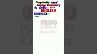 Wet blanket (IELTS idiom) 