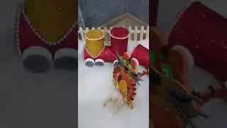 Новогодняя поделка в школу из лампочек и втулок от туалетной бумаги Новогодний хоровод Год тигра