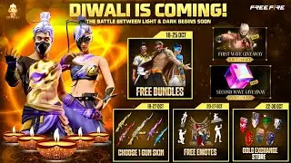 Diwali Event 2024 Free Rewards 😮💥 | Golden Shade Return | Free Fire New Event | Ff New Event
