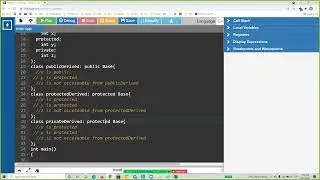 Example Derived Class using Public in C++