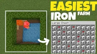 Easiest Iron Farm in Minecraft Bedrock 1.21 Tutorial!
