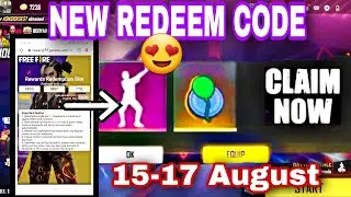 FREEFIRE REDEEM CODE TODAY 15 AUGUST | NEW EMOTE 😍  | GARENA FREEFIRE