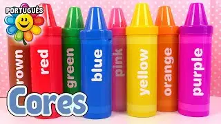 Aprender os Nomes das Frutas e Legumes e Cores | Vídeo Educativo para Crianças
