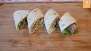 Wraps met frisse tomaten yoghurt saus
