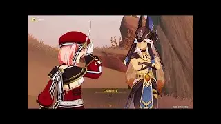 The way Charlotte reacts to Cyno's joke is a bit...