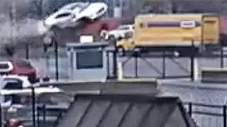 Car Explosion At Rainbow Bridge, USA, Canada Border Crossing.