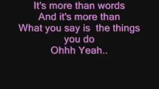 Westlife-More Than Words Lyrics