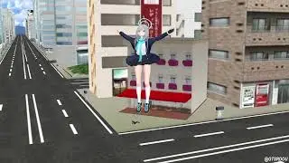 【巨大娘】MMD Big Jump Sunaookami Shiroko