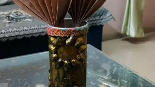 Flower vase from waste material | Pringles box craft idea | best out of waste home decor | dly craft