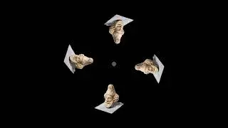 Stone Statue of Head #archeology (inv) #3d #heritage #hologram #stone #SULEIMANIYE #hattra