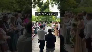 What you see vs what we see. #photographytips #phototips #weddingphotography