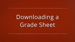 Moodle 3.1 - Downloading a Grade Sheet [Faculty]