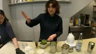 She is Making Fresh Matcha Tea in Tokyo Japan #streetfood #japantravel